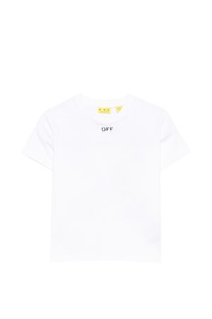 t-shirt in cotone bianco OFF WHITE KIDS | OBAA002S26JER006100